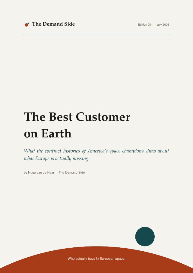 Cover of The Best Customer on Earth, The Demand Side edition 001.